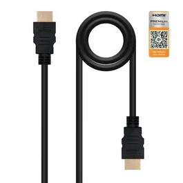 Nano Cable Cable HDMI 2.0 10.15.3603 Premium Certified 4K@60Hz 18Gbps HDR, Negro, Conectores HDMI Macho a HDMI Macho, 3 Metros